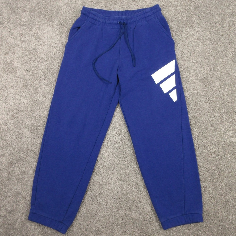 Adidas Sweatpants Mens Medium Blue Primegreen Fleece‎ Logo Comfort Walking Gym